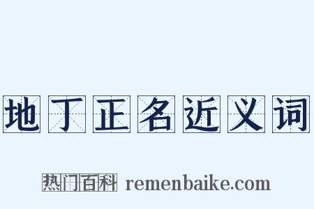 地丁正名近义词是什么意思的图片